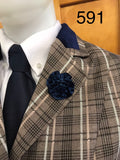 Light Brown, Dark Navy, White and Pale Pink Checks (591) Adults Show Hunter Jacket