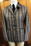 Light Brown, Dark Navy, White and Pale Pink Checks (591) Adults Show Hunter Jacket