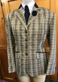 Beige, Black, White and Pale Pink Check (594) Adults Show Hunter Jacket