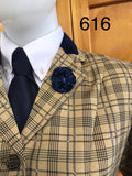 Beige and Black Check with White Specs (616) Adults Show Hunter Jacket