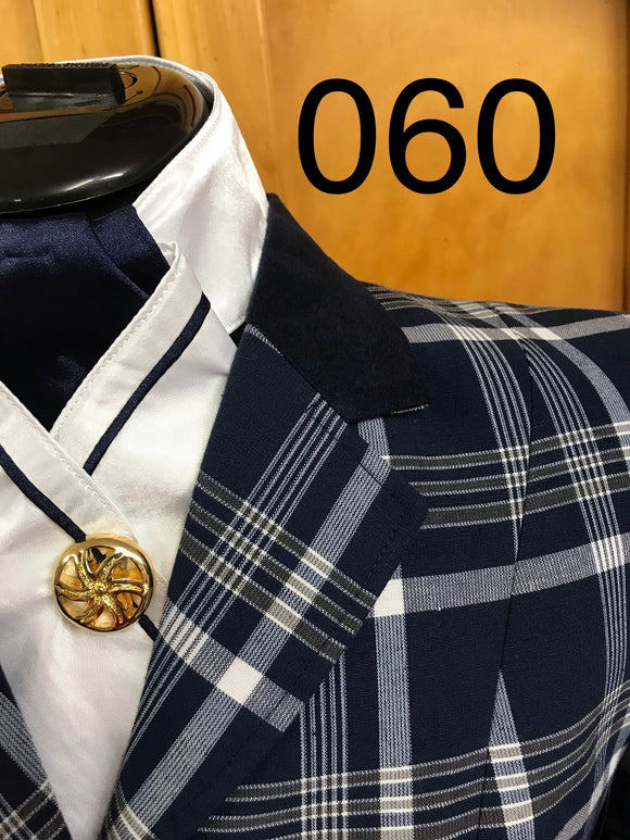 Navy, Grey & Cream Show Hunter Jacket Adults (060)
