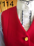 Red Traditional Waistcoats Adults (114)