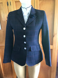 Navy & Faint Red Check (592) Show Hunter Jacket Adults Size 8 ONLY