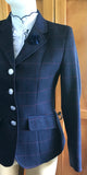 Navy & Faint Red Check (592) Show Hunter Jacket Adults Size 8 ONLY