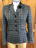 Black And Grey Check With Black Trims (593) Show Hunter Jacket Adults