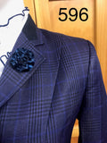 Navy Check (596) Show Hunter Or Open WOW Factor Jacket  (Adults)