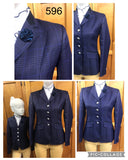 Navy Check (596) Show Hunter Or Open WOW Factor Jacket  (Adults)