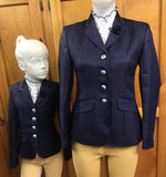 Navy Check (597) Show Hunter Or Open WOW Factor Jacket (Childs)