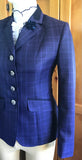Navy & Dark Navy Check With Navy Trims (605) Show Hunter Jacket Adults