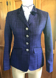 Navy & Dark Navy Check With Navy Trims (605) Show Hunter Jacket Adults