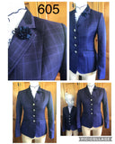 Navy & Dark Navy Check With Navy Trims (605) Show Hunter Jacket Adults