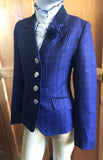 Navy & Dark Navy Check With Navy Trims (606) Show Hunter Jacket Childs