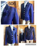 Navy & Dark Navy Check With Navy Trims (606) Show Hunter Jacket Childs