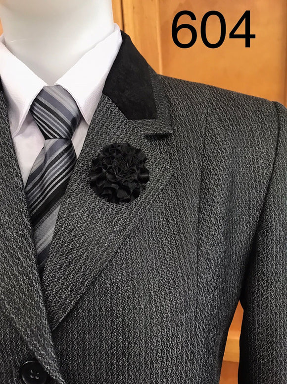 Grey Patterned Check With Black Trims (604) Show Hunter Jacket