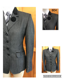 Grey Patterned Check With Black Trims (604) Show Hunter Jacket