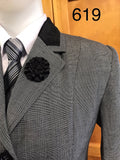 Grey With Faint Check & Black Trims (619) Adults Show Hunter Jacket