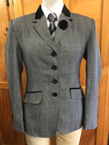 Grey With Faint Check & Black Trims (619) Adults Show Hunter Jacket