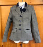 Grey & White Check Childs Show Hunter Jacket (601)