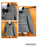 Grey & White Check Childs Show Hunter Jacket (601)