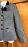 Grey & White Check Childs Show Hunter Jacket (601)