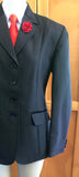 Black Self Stripe Open Childs Jacket (624)