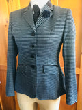 Pale Blue & Navy Check Wool Blend Adults Show Hunter Jacket (633)