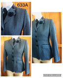 Pale Blue & Navy Check Wool Blend Adults Show Hunter Jacket (633)