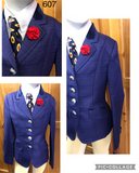 Stunning NEW Navy Check Show Hunter Or open Jacket (607) Childs