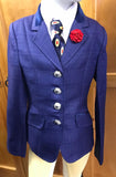 Stunning NEW Navy Check Show Hunter Or open Jacket (607) Childs