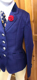 Stunning NEW Navy Check Show Hunter Or open Jacket (607) Childs