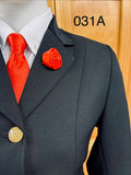Black Plain Open or Dressage Jacket (Adults) (031)
