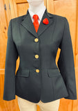 Black Plain Open or Dressage Jacket (Adults) (031)