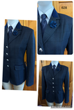 Navy and Faint Navy Check Adults Show Hunter Jacket (628)