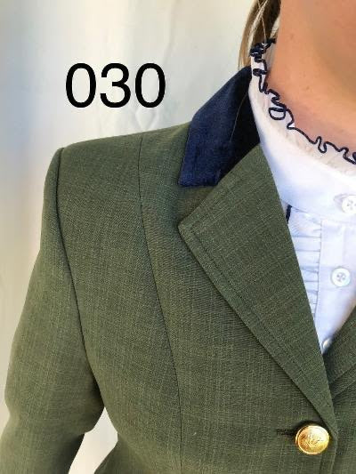 Olive Show Hunter With Navy Trims Childrens (030)