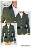 Olive Show Hunter With Navy Trims Childrens (030)
