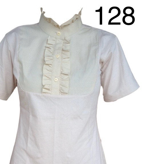 Cream Ruffled T shirts STUNNING Childs (128)