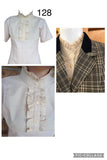 Cream Ruffled T shirts STUNNING Childs (128)