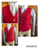 Red Traditional Waistcoats Adults (114)