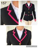 Leading Rein Or Led Outfit Navy & Hot Pink (Skirt & Jacket Set) Adults (157)