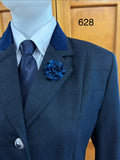 Navy and Faint Navy Check Adults Show Hunter Jacket (628)