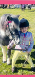 Pink (Hot), Grey, Cream & Navy WOW Show Hunter Jacket (630) Childs Size 4, 6 & 8 Only