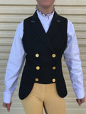 HRCAV Double Breasted Cutaway Black Or Navy Vests Adults (057) Gold Buttons