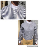 Navy & White Striped Stock/ Ratcatcher Shirt With White Cuffs & Collar Adults (145)