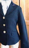 Navy With Fine Purple Trims Open Or Dressage Jacket Childs (082)