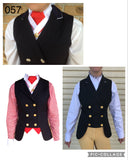 HRCAV Double Breasted Cutaway Black Or Navy Vests Adults (057) Gold Buttons