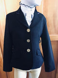 Navy With Fine Purple Trims Open Or Dressage Jacket Childs (082)