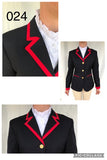 Navy, Red Collar, Pocket & Cuff Trims SUPER Smart Adults Show Jacket (024)