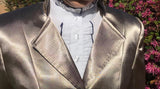 Clearance Rose Gold Stand Up Collar "ARCHIE" Jacket (JUST WOW WOW) With Navy Trims Adults (300)