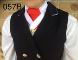 HRCAV Double Breasted Cutaway Black Or Navy Vests Adults (057B) Silver Buttons