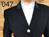 Navy Plain Open Or Dressage Jackets With Fine Navy Suede Trims Childrens (047)